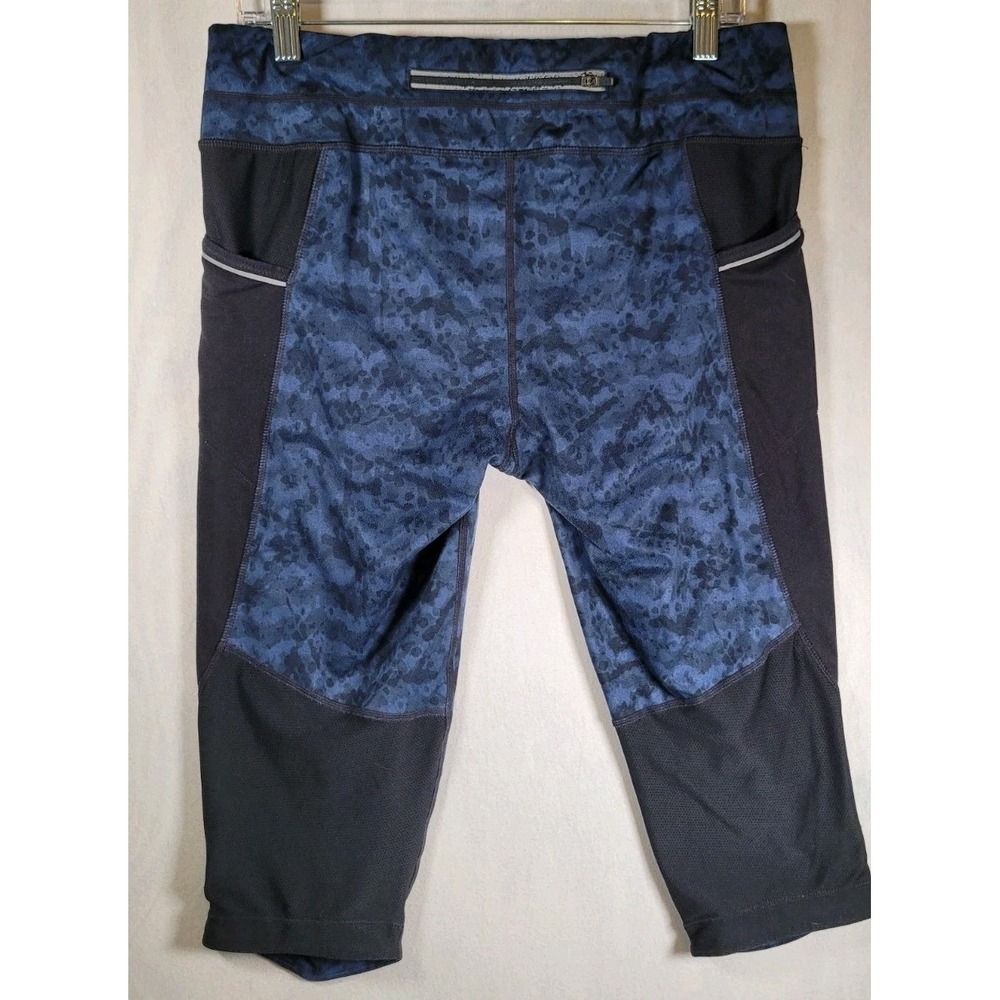 Athleta Blue Dapple Be Free Knicker Tight Yoga Fitness Pant #597200 Size XS